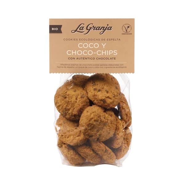 LA GRANJA Bio Galletas cookies ecológicas de espelta, coco y choco-chips 200 g. - 0.2 kg - Imagen del producto en Findit