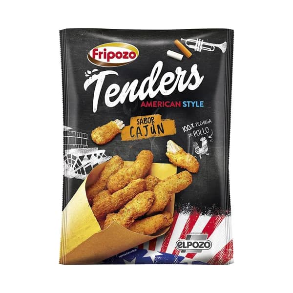 FRIPOZO Tenders (tiras de pechuga de pollo empanadas) al estilo cajún 250 g. - 0.25 kg - Imagen del producto en Findit