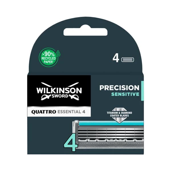 WILKINSON Quattro titanium sensitive Recambio maquinilla de afeitar con cabezal de 4 hojas 4 uds. - 1 ud - Imagen del producto en Findit