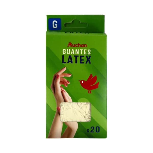 PRODUCTO ALCAMPO Guantes finos de latex talla g 20 uds. - 1 ud - Imagen del producto en Findit