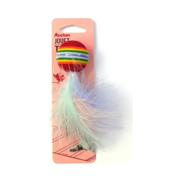 PRODUCTO ALCAMPO Juguete para gatos bola de plumas de 3.5 cm. - 1 ud - Imagen del producto en Findit