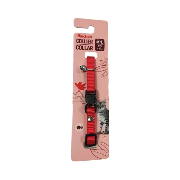 PRODUCTO ALCAMPO Collar de 1 cm. extensible (20 - 40 cm) rojo con campana y hebilla de plástico. - 1 ud - Imagen del producto en Findit