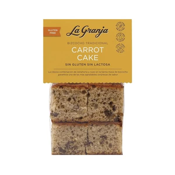 LA GRANJA Bizcocho de zanahoria con nueces sin gluten 350 g. - 0.35 kg - Imagen del producto en Findit