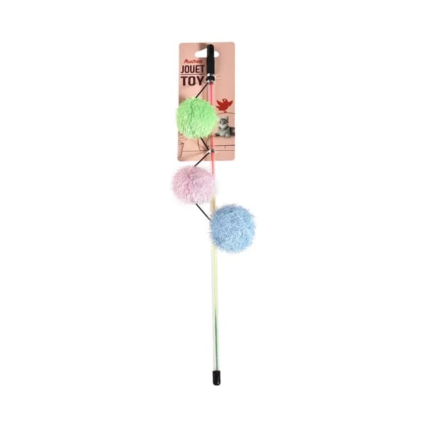 PRODUCTO ALCAMPO Juguete para gato palo de 47 cm. con 3 bolas de colores. - 1 ud - Imagen del producto en Findit