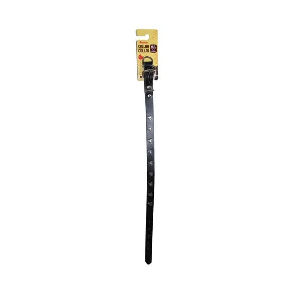 PRODUCTO ALCAMPO Collar (2 cm) de cuero y metal, de color negro, para perros M - L (40 - 48 cm). - 1 ud - Imagen del producto en Findit