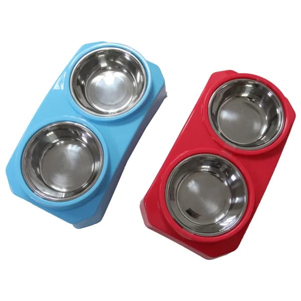 PRODUCTO ALCAMPO Cuenco doble de acero inoxidable de  32.8 x 18.8 x 8.5 cm. - 1 ud - Imagen del producto en Findit