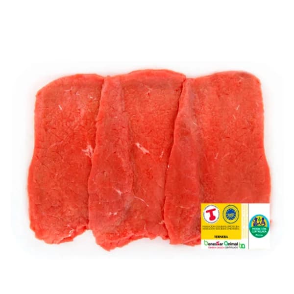 Filetes 1ª Añojo Tapa/contra para empanar V.DEL MONTE CLB AUCHAN - 1 ud - Imagen del producto en Findit