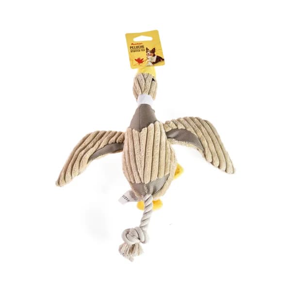 PRODUCTO ALCAMPO Pato de peluche y cuerda de 41 x 36.5 cm. (juguete para perro). - 1 ud - Imagen del producto en Findit