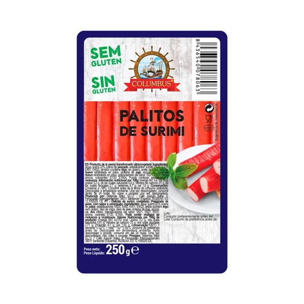 COLUMBUS Palitos de surimis 250 g. - 0.25 kg - Imagen del producto en Findit