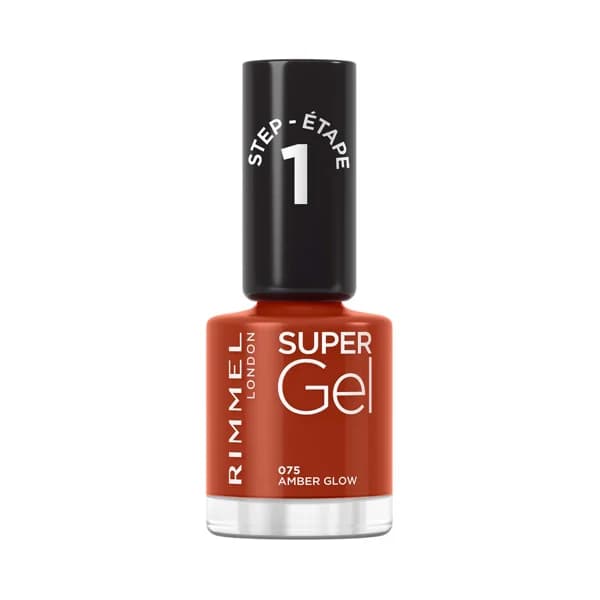 RIMMEL Super gel tono 075 Amber glow Laca de uñas de larga duración, acabado efecto gel. - 1 ud - Imagen del producto en Findit
