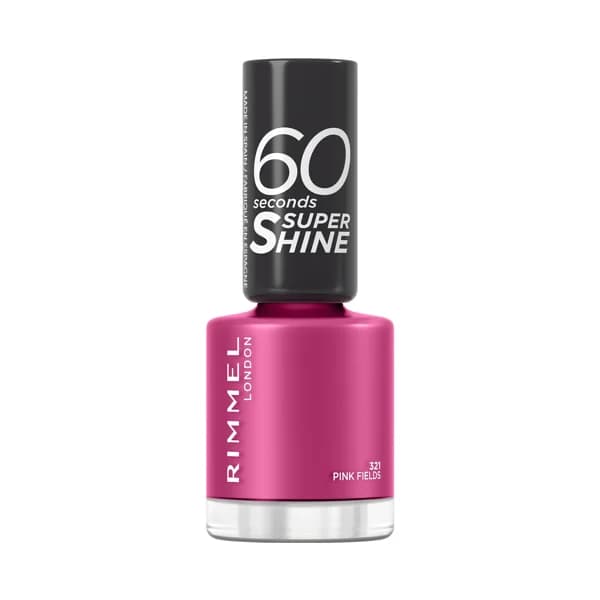 RIMMEL 60 Seconds super shine tono 321 Pink fields Laca (esmalte) uñas de secado rápido. - 1 ud - Imagen del producto en Findit