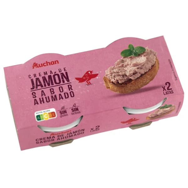 PRODUCTO ALCAMPO Crema de jamón con sabor ahumado 2 x 80 g. - 0.16 kg - Imagen del producto en Findit