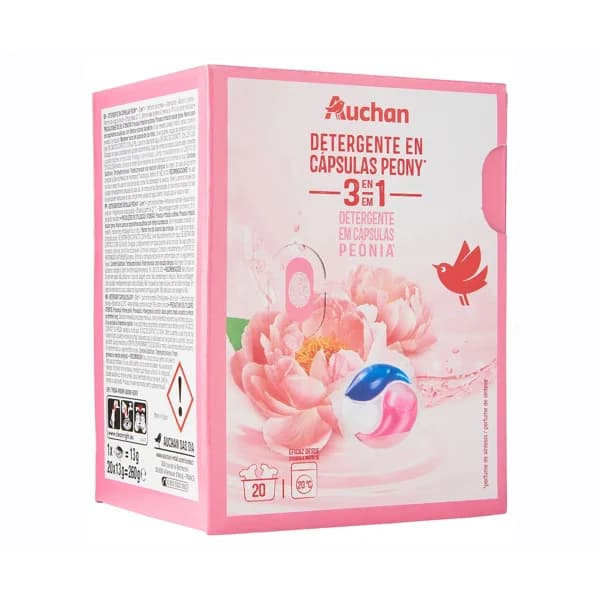 PRODUCTO ALCAMPO Detergente en cápsulas para máquina 3 en 1 Floral 20 ds. - 1 ud - Imagen del producto en Findit