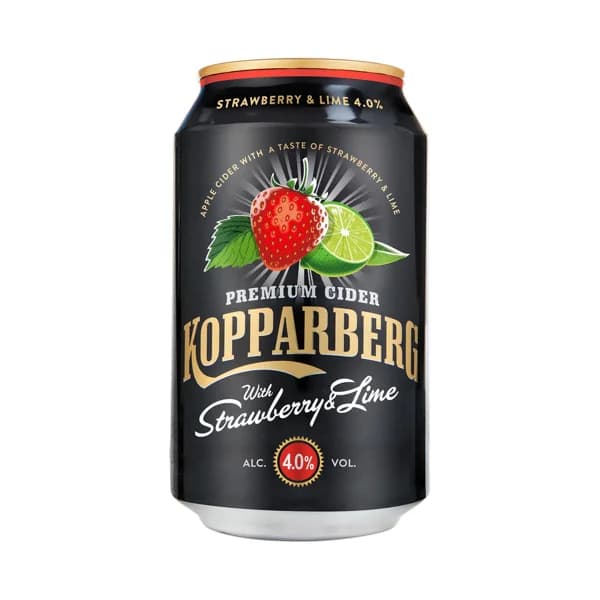 KOPPARBERG Cider de manzana con sabor a fresa y lima lata de 33 cl. - 1 ud - Imagen del producto en Findit