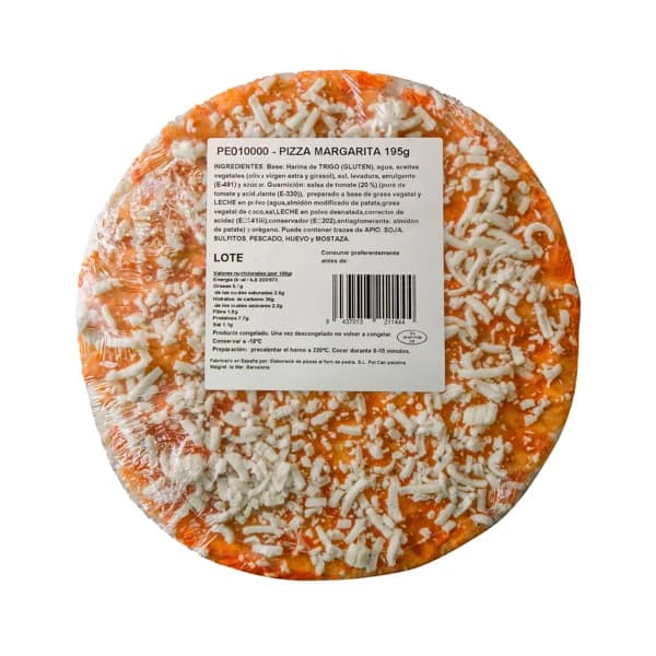 D'ANGELO Pizza margarita 195 g. - 0.2 kg - Imagen del producto en Findit
