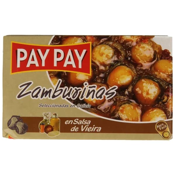 PAY PAY Zamburiñas en salsa de vieira lata de 60 g. - 0.06 kg - Imagen del producto en Findit