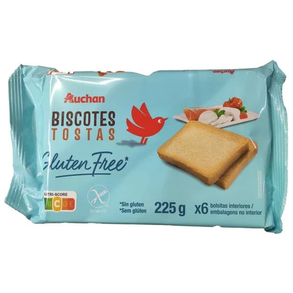 PRODUCTO ALCAMPO Biscotes sin gluten 225 g. - 0.23 kg - Imagen del producto en Findit
