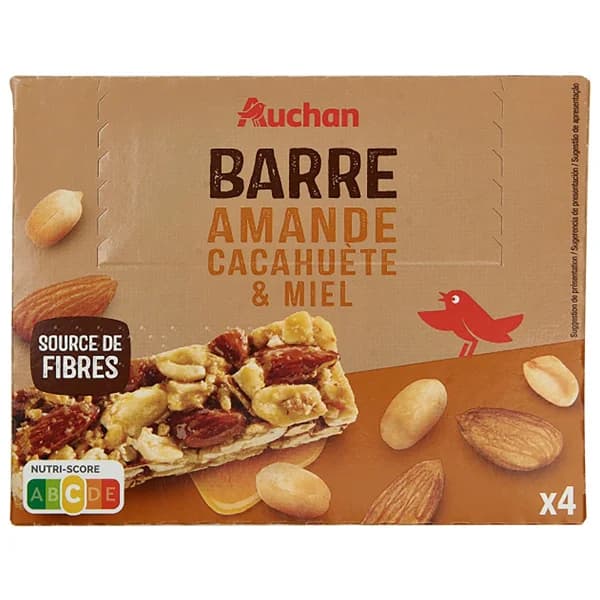 PRODUCTO ALCAMPO Barritas de cereales, almendra, cacahuete y miel 120 g. - 0.12 kg - Imagen del producto en Findit