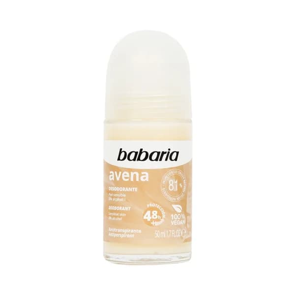BABARIA Desodorante roll on para mujer con acción antitranspirante hasta 48 horas, para pieles sensibles BABARIA Avena 50 ml. - 0.05 l - Imagen del producto en Findit