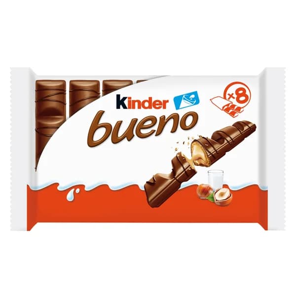 KINDER Bueno Barrita 2x8 uds. 344 g. - 0.34 kg - Imagen del producto en Findit