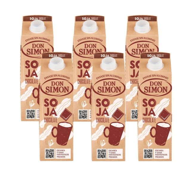 DON SIMÓN Bebida de soja con chocolate, caja 6x1 l. - 1 l - Imagen del producto en Findit