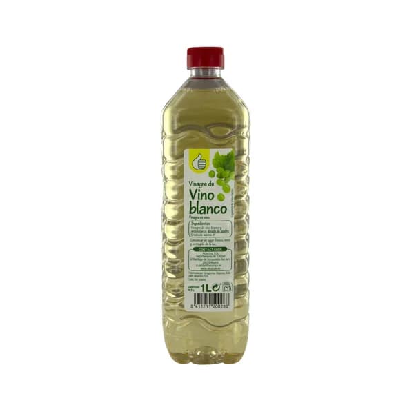 PRODUCTO ECONÓMICO ALCAMPO Vinagre de vino blanco botella de 1 l. - 1 l - Imagen del producto en Findit