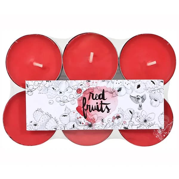 Set de velas aromáticas frutos rojos 12 unidades, ACTUEL. - 1 ud - Imagen del producto en Findit