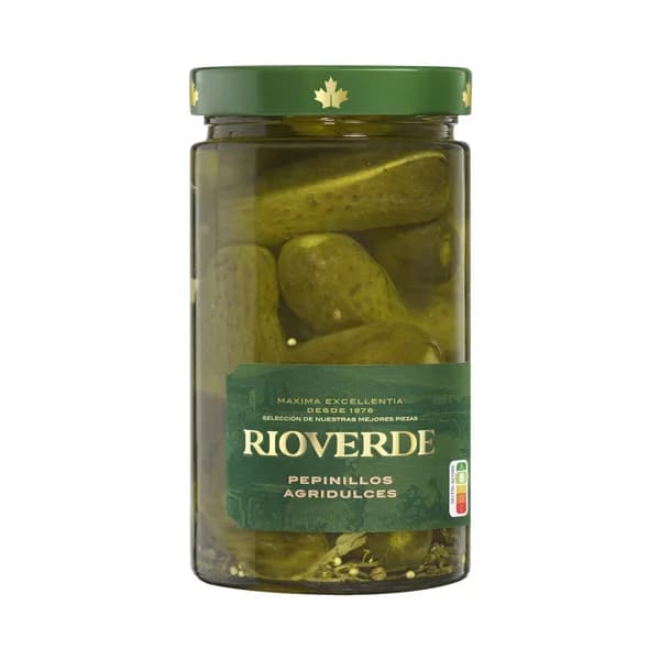 RIOVERDE Pepinillos grandes agridulces frasco de 380 g. - 0.38 kg - Imagen del producto en Findit