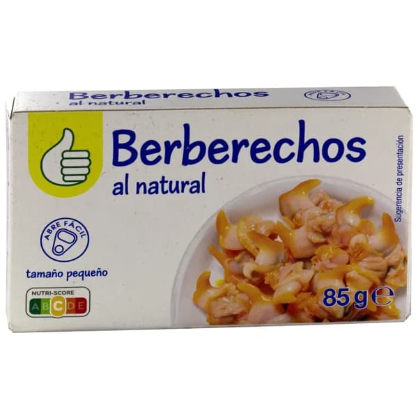PRODUCTO ECONÓMICO ALCAMPO Berberecho pequeños al natural lata 85 g. - 0.05 kg - Imagen del producto en Findit