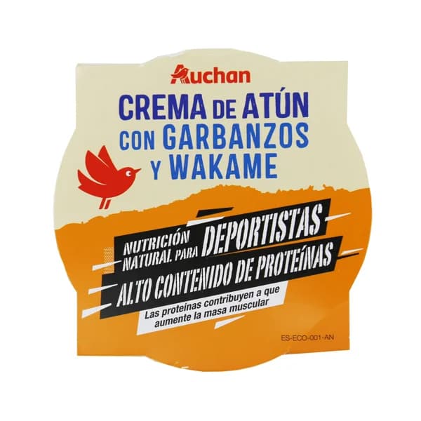 ALCAMPO ECOLÓGICO Crema de atún con garbanzos y wakame 220 g. - 0.22 kg - Imagen del producto en Findit