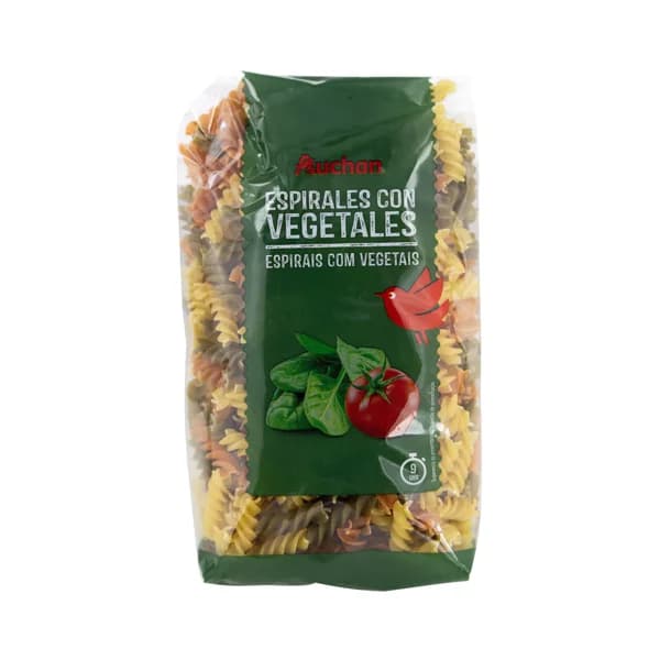 PRODUCTO ALCAMPO Pasta espiral con vegetales paquete 500 g. - 0.5 kg - Imagen del producto en Findit