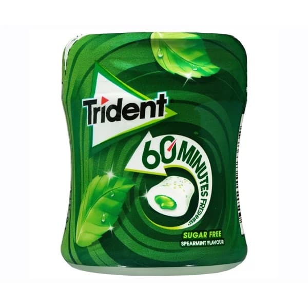 TRIDENT Chicles gragea sabor a hierbabuena, 60 minutos de frescura TRIDENT 72 g. - 0.07 kg - Imagen del producto en Findit