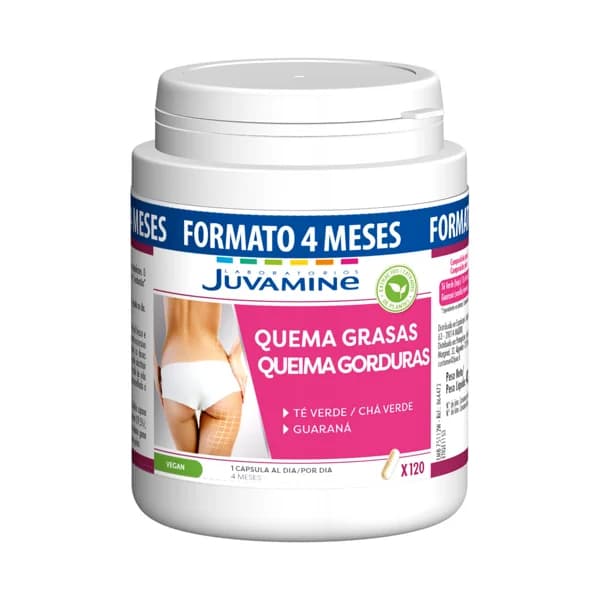 JUVAMINE Quema grasas, complemento alimenticio a base de té verde y guaraná 120 uds. - 1 ud - Imagen del producto en Findit