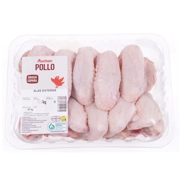 AUCHAN Alas de pollo 10-12 uds. Producto Alcampo - 1 ud - Imagen del producto en Findit