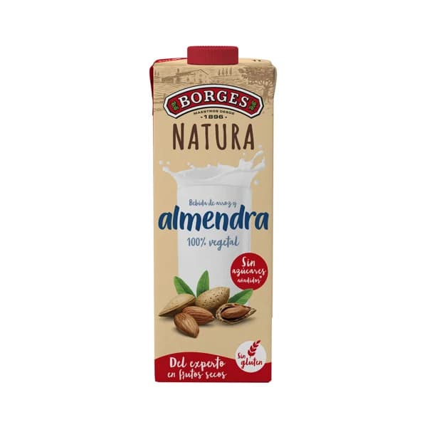 BORGES Bebida natural 100% vegetal de arroz y almendra NATURA1 l. - 1 l - Imagen del producto en Findit