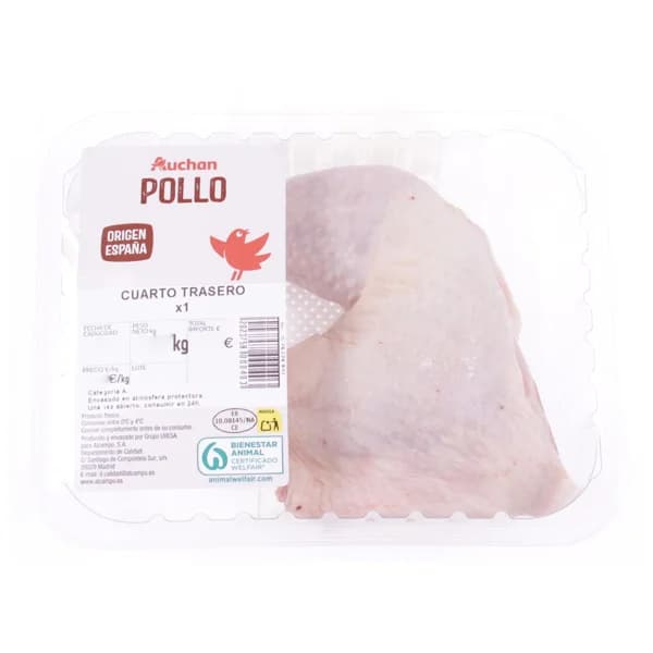 AUCHAN Cuarto trasero de pollo x1. Producto Alcampo - 1 ud - Imagen del producto en Findit