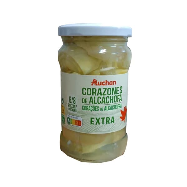 PRODUCTO ALCAMPO Corazones de alcachofa 6/8 piezas 165 g. - 0.17 kg - Imagen del producto en Findit