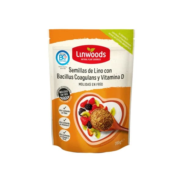 LINWOODS Semillas de lino con bacillus coagulans y vitamina D LINWOODS 200 fg. - 0.2 kg - Imagen del producto en Findit
