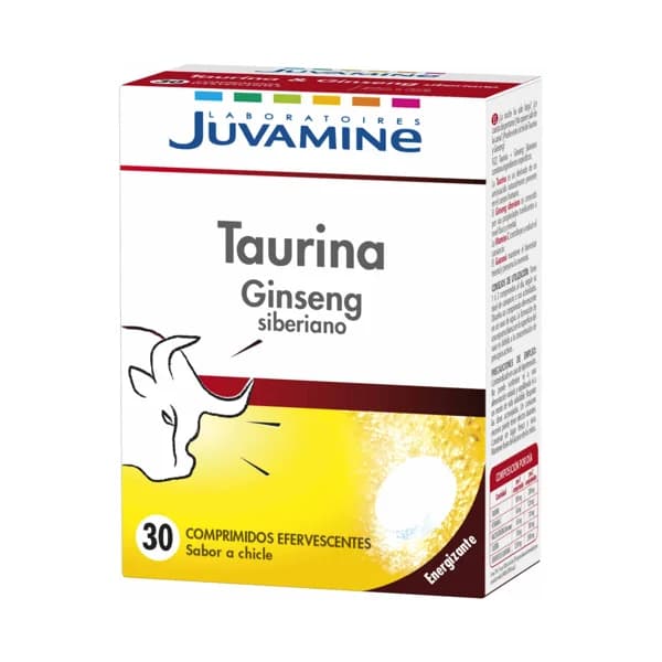 JUVAMINE Taurina Ginseng Efervescente  30 uds - 0.12 kg - Imagen del producto en Findit