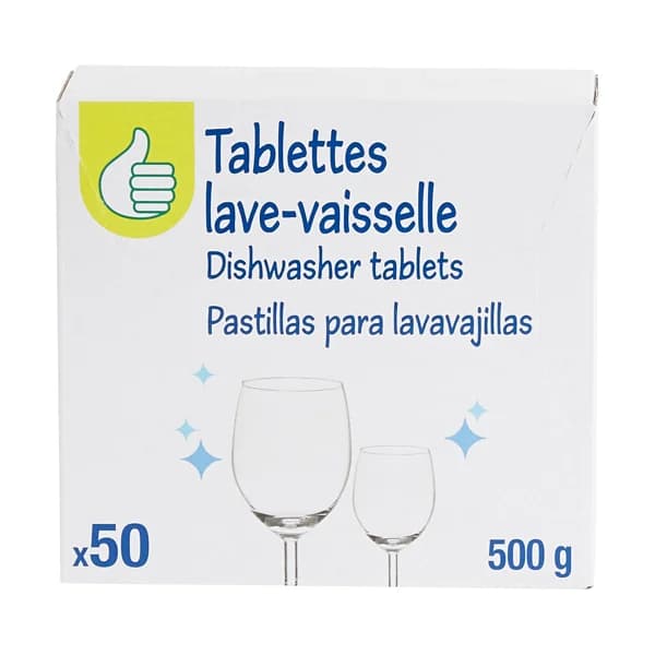 PRODUCTO ECONÓMICO ALCAMPO Detergente para lavavajillas PRODUCTO ECONÓMICO ALCAMPO 50 dosis 500 g. - 1 ud - Imagen del producto en Findit