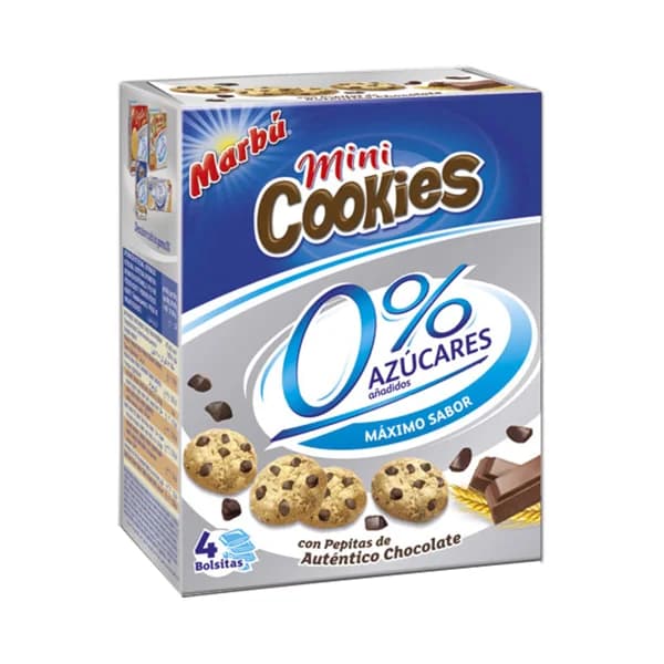MARBÚ Galletas mini con pepitas de chocolate 120 g. - 0.12 kg - Imagen del producto en Findit