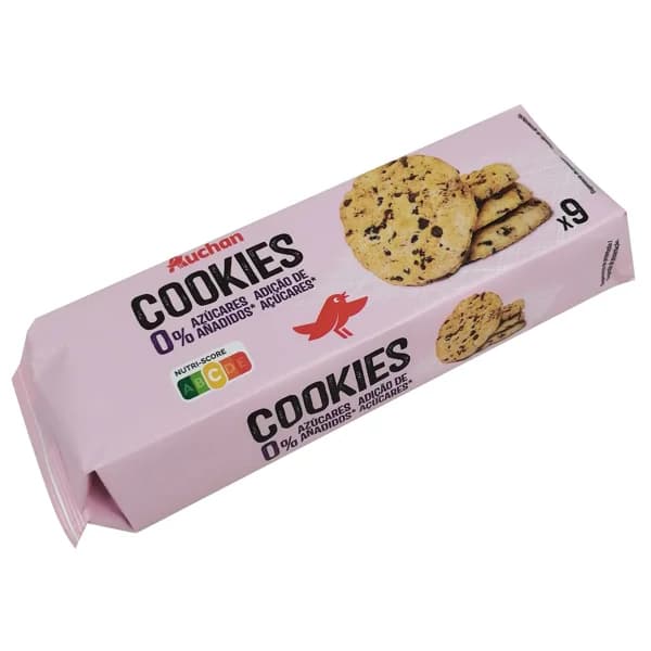 PRODUCTO ALCAMPO Galletas con pepitas de chocolate 0% azúcares añadidos 135 g. - 0.14 kg - Imagen del producto en Findit