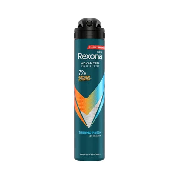 REXONA Men advanced protection Desodorante en spray para hombre sin alcohol y con protección antitranspirante hasta 72 horas 200 ml. - 0.2 l - Imagen del producto en Findit