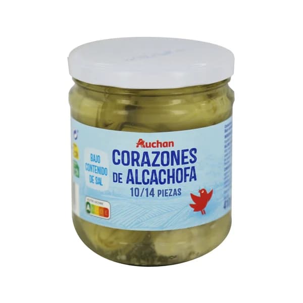 PRODUCTO ALCAMPO Corazones de alcachofa 10/14 bajo en sal frasco de 245 g. - 0.25 kg - Imagen del producto en Findit