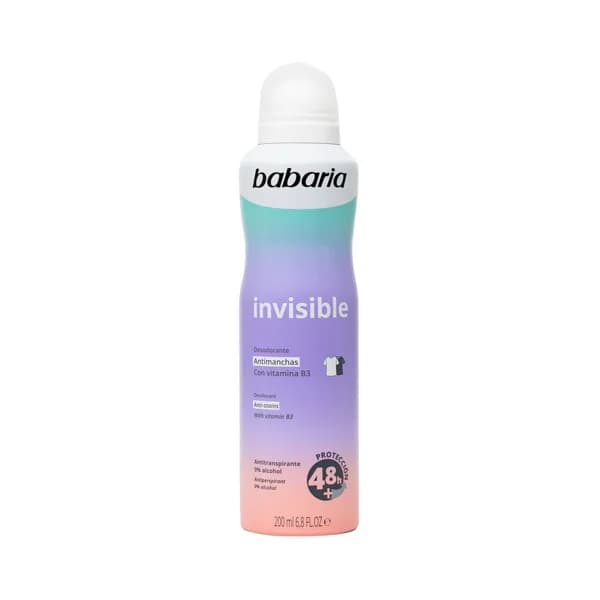 BABARIA Desodorante en spray para mujer con acción antimanchas y antitranspirante hasta 48 horas BABARIA Invisible 200 ml. - 0.2 l - Imagen del producto en Findit