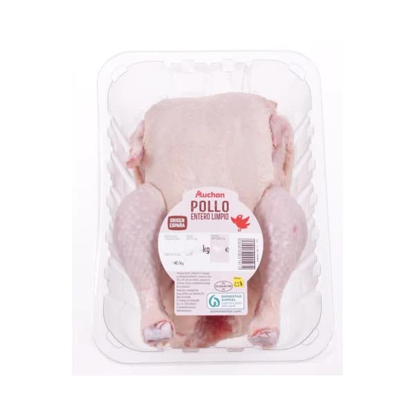AUCHAN Pollo limpio para asar. Producto Alcampo - 1 ud - Imagen del producto en Findit