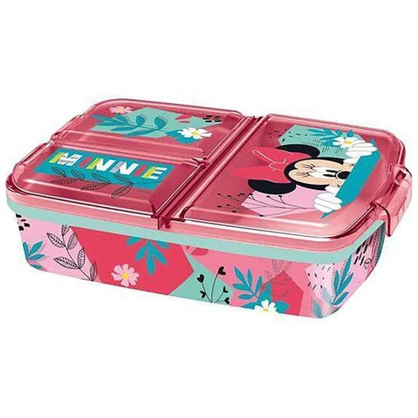 Sandwichera infantil múltiple con 3 compartimentos, diseño Minnie Mouse, STOR. - 1 ud - Imagen del producto en Findit