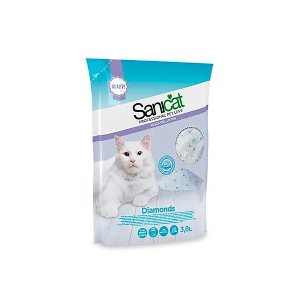 SANICAT Arena para gatos sílice SANICAT DIAMONDS 3,8 l. - 3.8 l - Imagen del producto en Findit