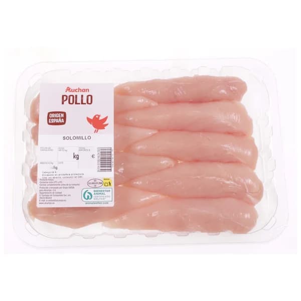 AUCHAN Solomillo pollo bandeja. Producto Alcampo - 1 ud - Imagen del producto en Findit