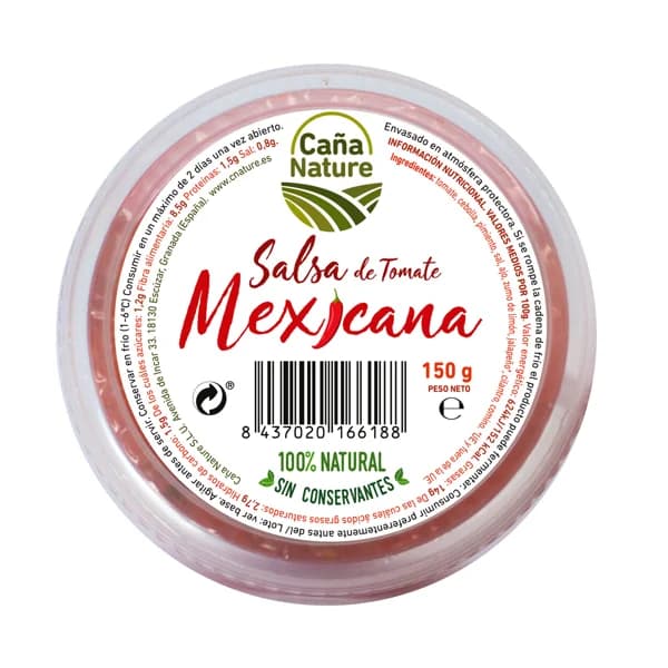 CAÑA NATURE Salsa de tomate mexicana 150 g. - 0.15 kg - Imagen del producto en Findit